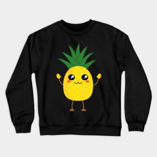 Cute kawaii pineapple waving Crewneck Sweatshirt